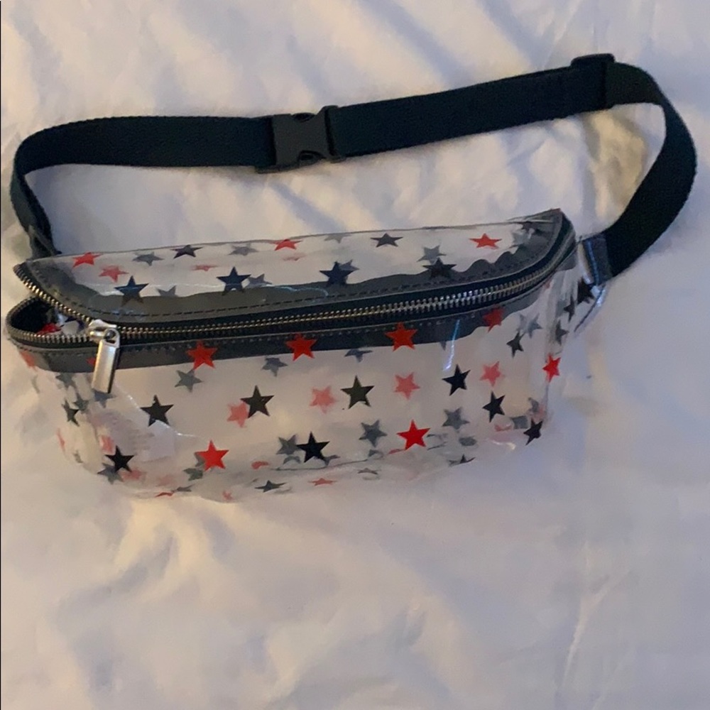 Clear blue and red stars Fanny pack